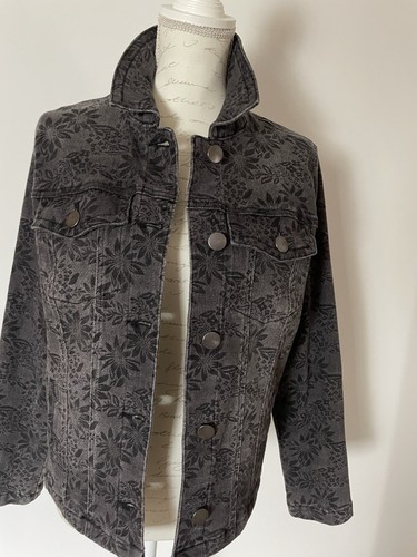 Damen jeansjacke grau schwarz - damen, grau/