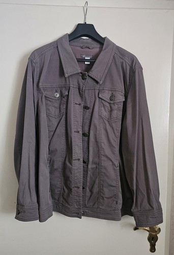 Jeansjacke grauaubergine gr - jeansjacke, grauaubergine,
