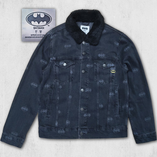 Batman denim jacket - jacket, sherpa