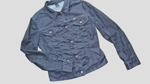 Grau schwarze jeansjacke - grau-schwarze,