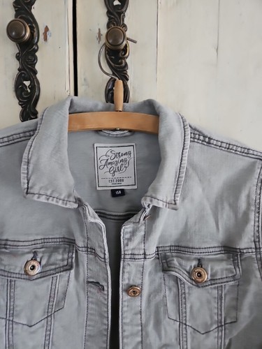 Jeansjacke grau gr 158 - jeansjacke,, gr.158