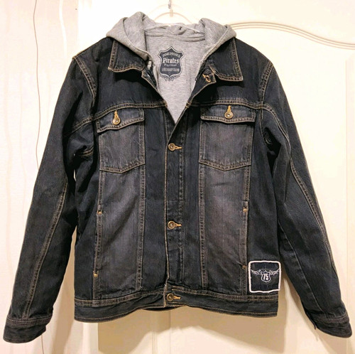 Tlg schwarze jeansjacke mit - 2,