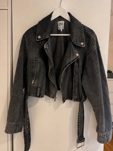 Zara jeansjacke damen grau - jeansjacke,