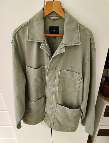 Herren jeansjacke grau gr - h&m,